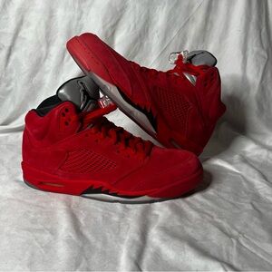Size 14 Jordan 5 Red Suede
